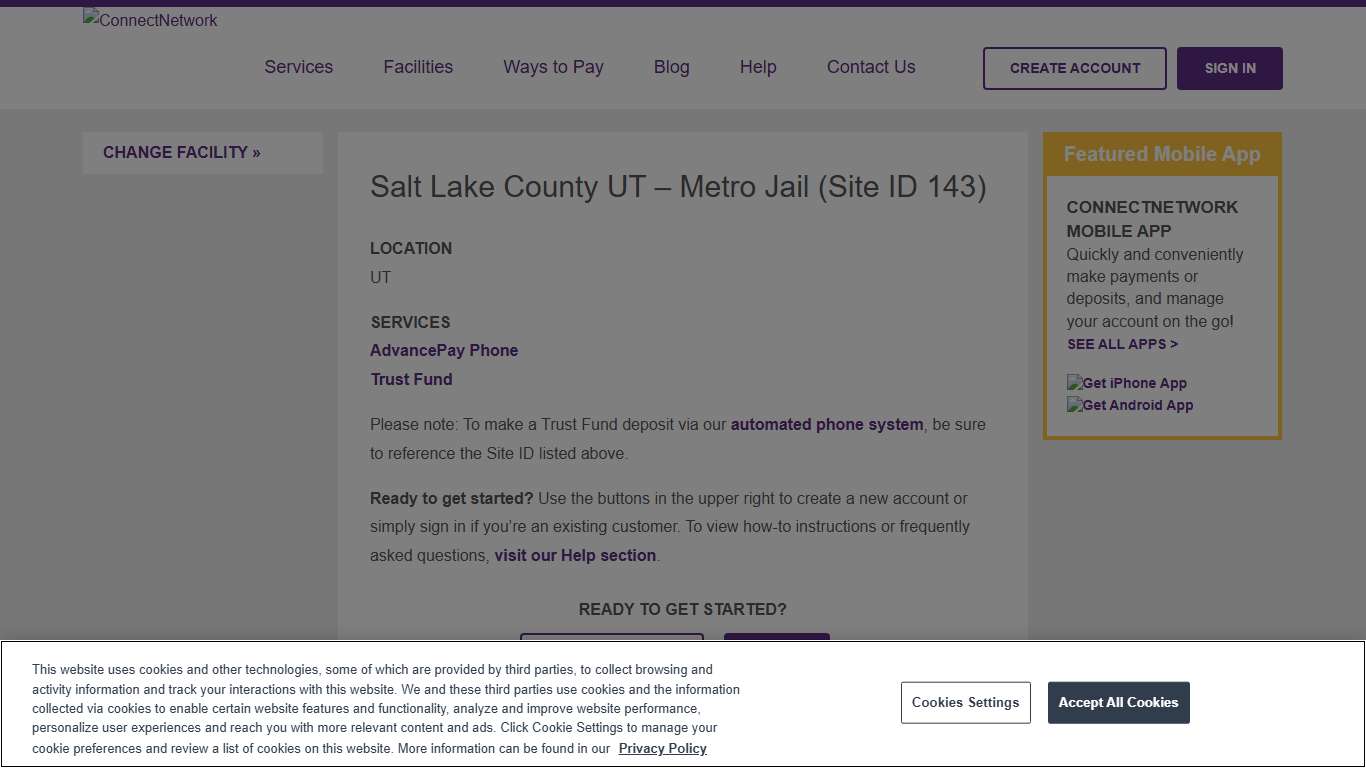 Salt Lake County UT – Metro Jail ConnectNetwork