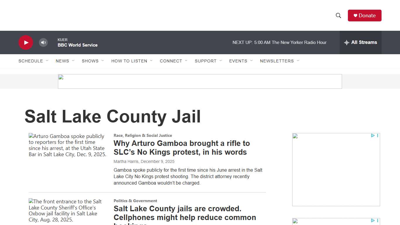 Salt Lake County Jail KUER